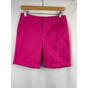 J.Crew Womens 9" Chino Shorts Size 0 Pink Cotton Blend New With Tags